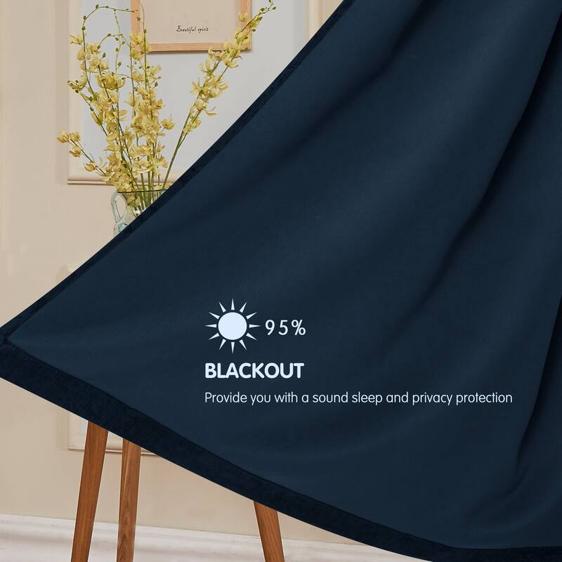Subrtex Blackout Curtain Solid Thermal Window Drapes Panel Pair