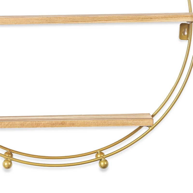 Adeco Multipurpose 3 Tier Round Floating Wall Shelves - 19.6"D x 19.6"W x 5.3"H