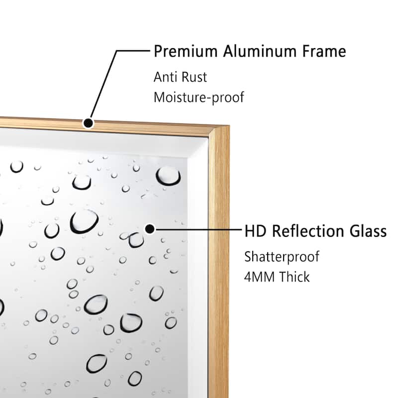 Rectangle Metal Framed Beveled Edge Bathroom Vanity Mirror