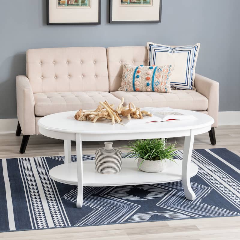 Modena Rusitc White Wood Coffee Table