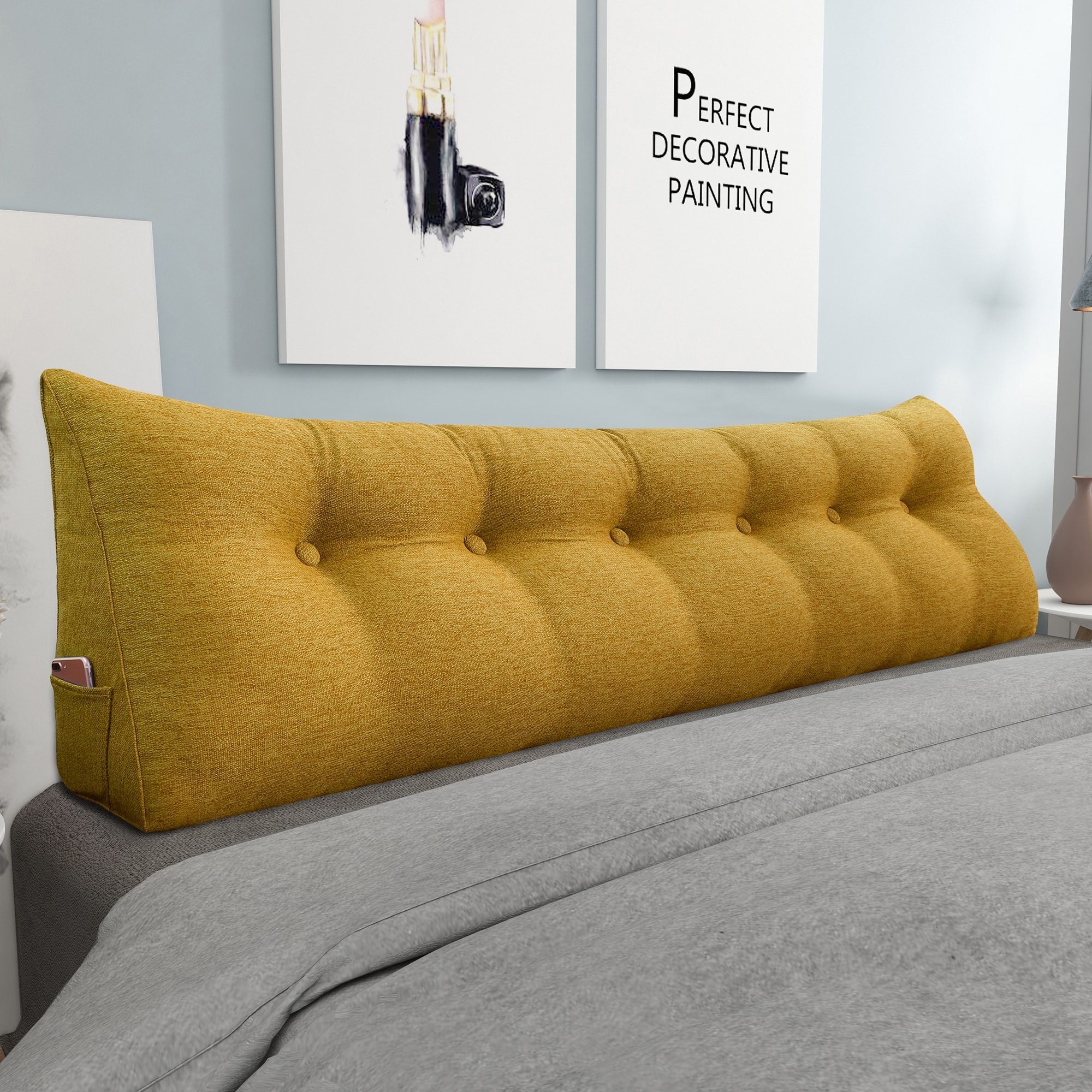 WOWMAX Linen Blend Wedge Pillow Throw Pillow & Reviews