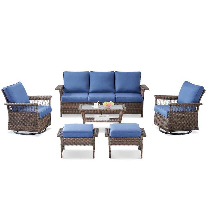 Outdoor Glider Chair with Soft Cushion