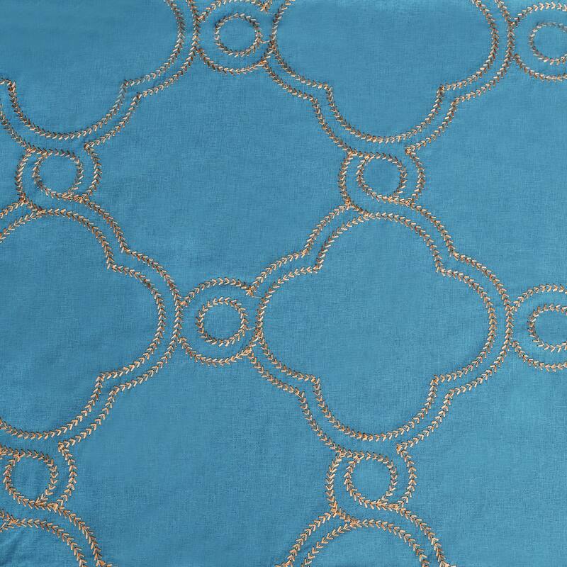 Superior Embroidered Sheer Grommet Curtain Panel (Set of 2) 52"x 84"