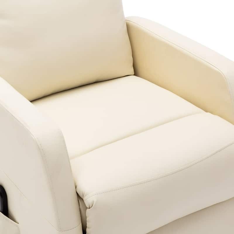 vidaXL Power Lift Recliner Electric Lift Chair for Home Theater Faux Leather - 26" x 35.8" x 42.1"