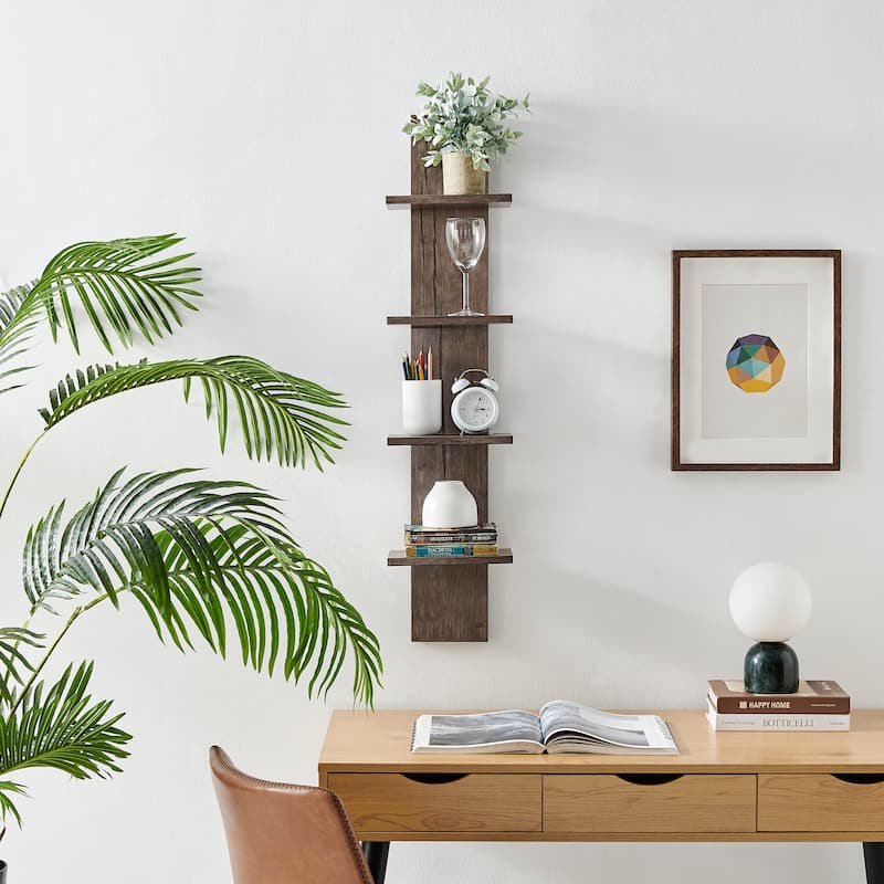Danya B. Arica Utility Column 4-Tier Spine Wall Shelves - N/A