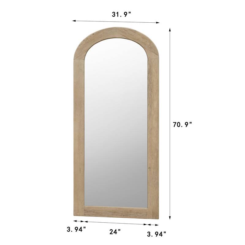 Archy Mirror Recycled Pine 31.88x70.86 Weathered Natural