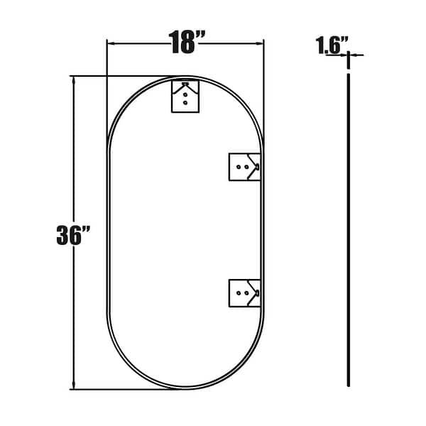 Wall Mounted Mirror Oval Bathroom Mirror 18x36 Bed Bath & Beyond
