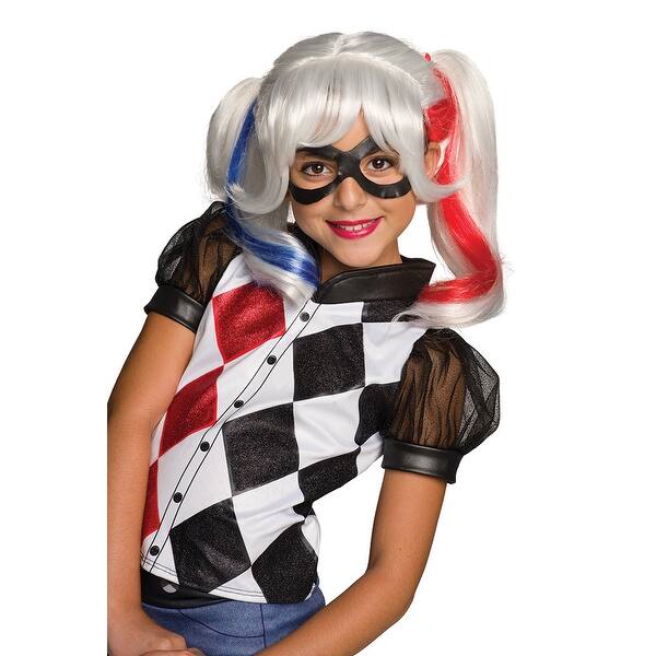 Shop Girls Harley Quinn Costume Wig Standard One Size Overstock 17864169