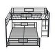 preview thumbnail 11 of 12, L-shaped Metal Twin over Full Size Bunk Bed,Modern & Simple Style