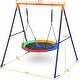 preview thumbnail 5 of 5, Saucer Swing with Stand for Kids Outdoor, 440lbs Saucer Swing Set