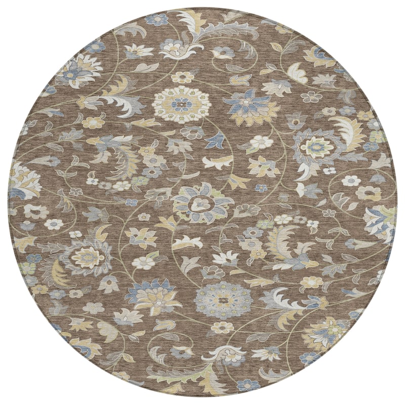 Machine Washable Indoor/ Outdoor Traditional Chantille Rug