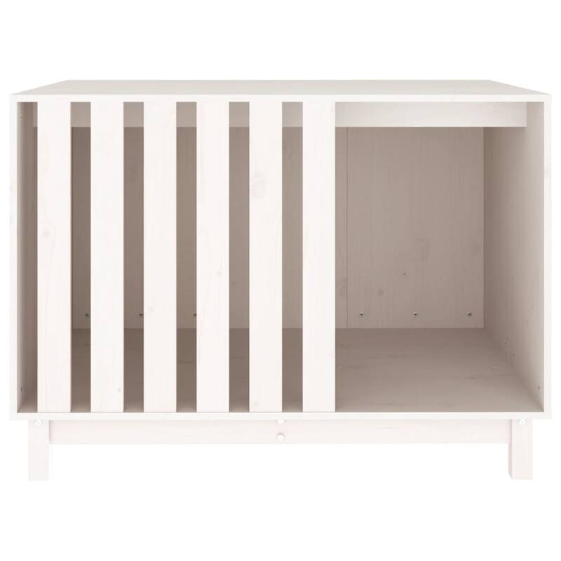 vidaXL Dog House White Solid pine wood Medium Durable Dog House