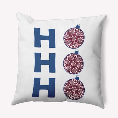 Ho Ho Ho Indoor/Outdoor Throw Pillow