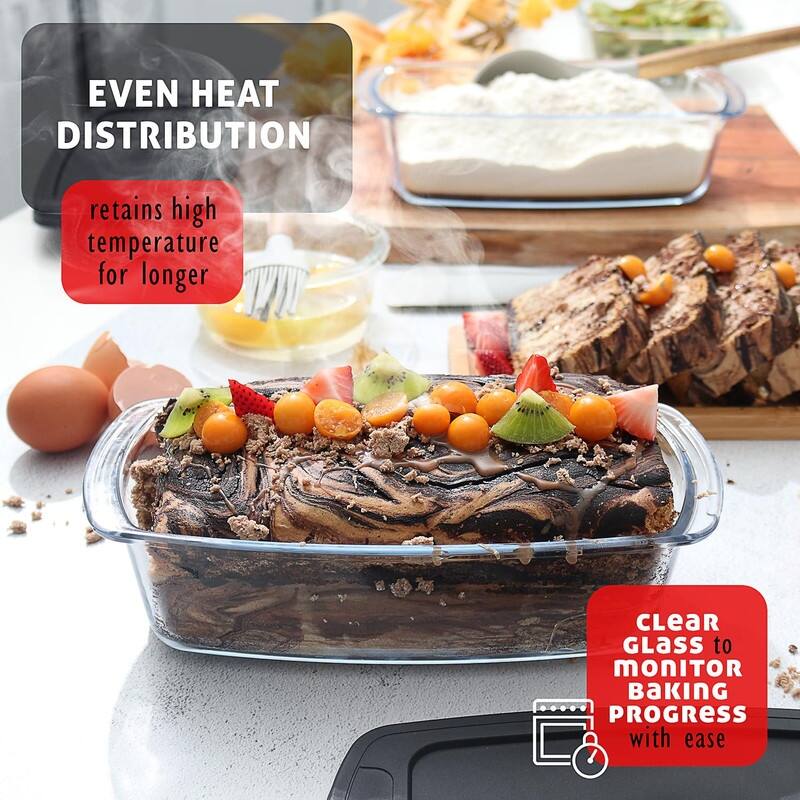 7-Pack Glass Food Storage Containers with Lids, Baking Pans Set