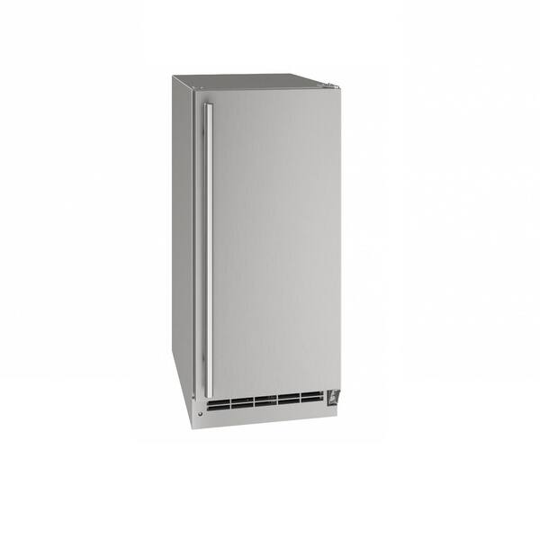 Outdoor Nugget Ice Machine 15 In Reversible Hinge Stainless Solid 115v