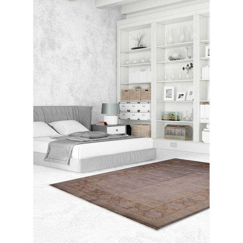 ECARPETGALLERY Hand-knotted Vibrance Grey Wool Rug - 9'1 x 12'7