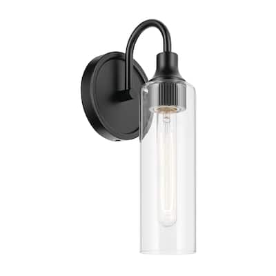 Kichler Lighting Kavi 13" 1-Light Wall Sconce with Clear Glass in Black