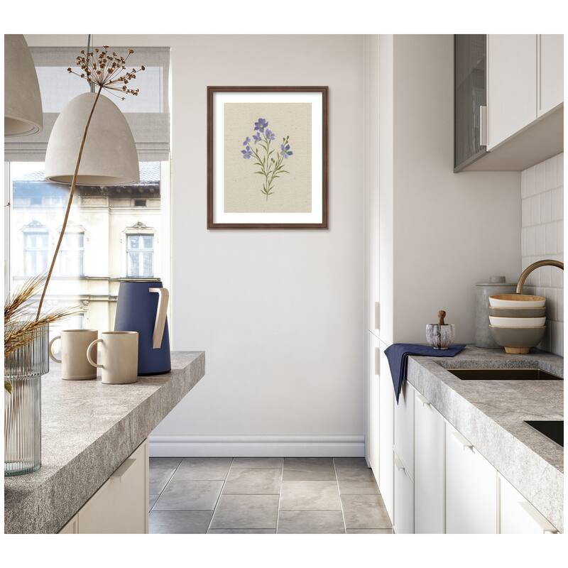 Kate and Laurel AQ Simple Bloom No 2 by Annie Quigley Framed Wall Art Print