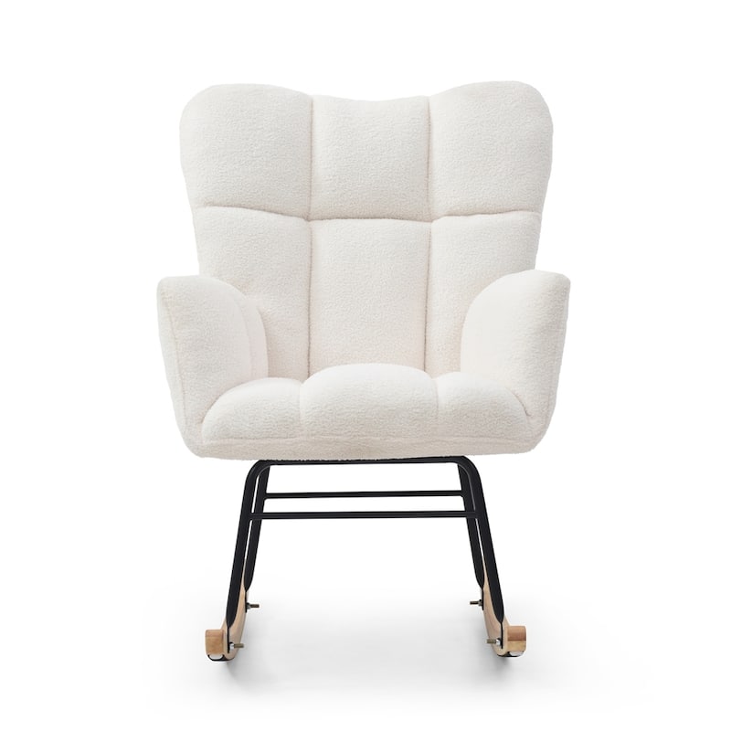 Rocking Chair Teddy Upholstered Glider Rocker