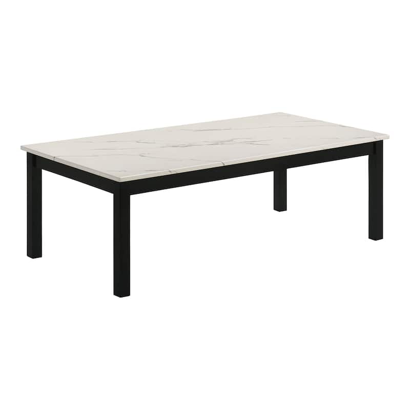 Furniture of America Sonnet Modern 3-Piece Wood Coffee Table Set with 2 End Tables