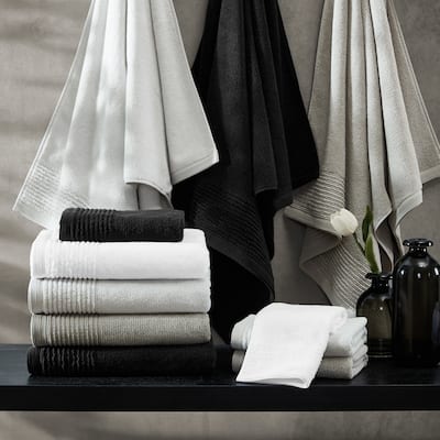 Vera Wang Sculpted Pleat Solid Cotton Multi Size Towel Set