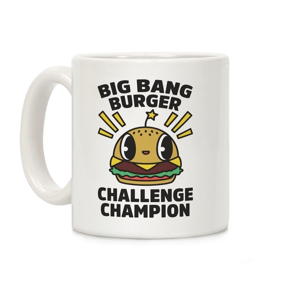 Bang Burger Challenge Champion White 11 Ounce Ceramic Bang Burger Challenge Champion White 11 Ounce Ceramic Coffee Mug By Lookhuman