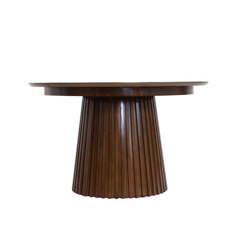 Christopher Knight Home - Camden Modern Expandable Oval Dining Table Base with Fluted Pedestal Design