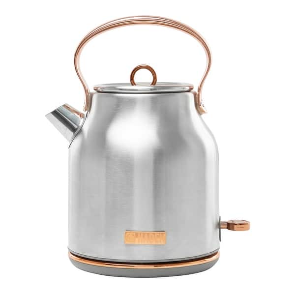 slide 2 of 40, Haden Heritage 1.7 Liter Stainless Steel Electric Tea Kettle Steel / Copper