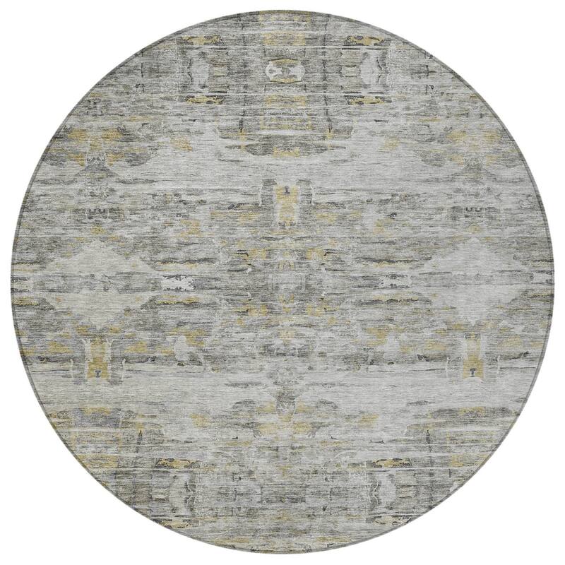 HomeRoots Abstract Transitional Rectangle Outdoor Rug
