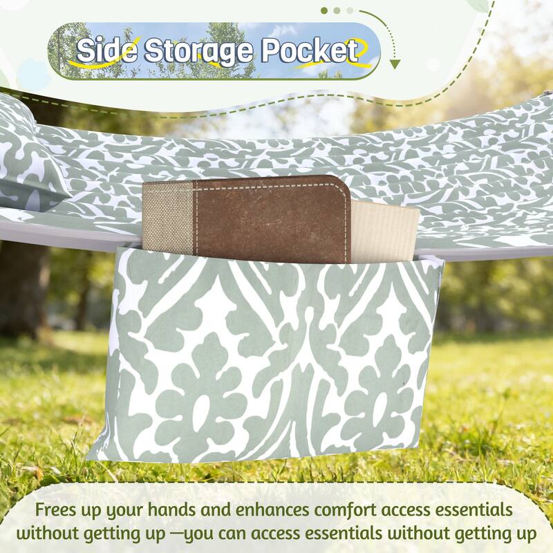 EROMMY Modern Portable Hammock, Hand-Woven Ropes, Anti-Tipping Design for Backyards, Beaches & Campsites