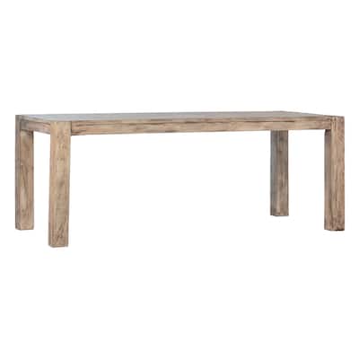 Patrick 79" Wide Pine Wood Dining Table, Natural