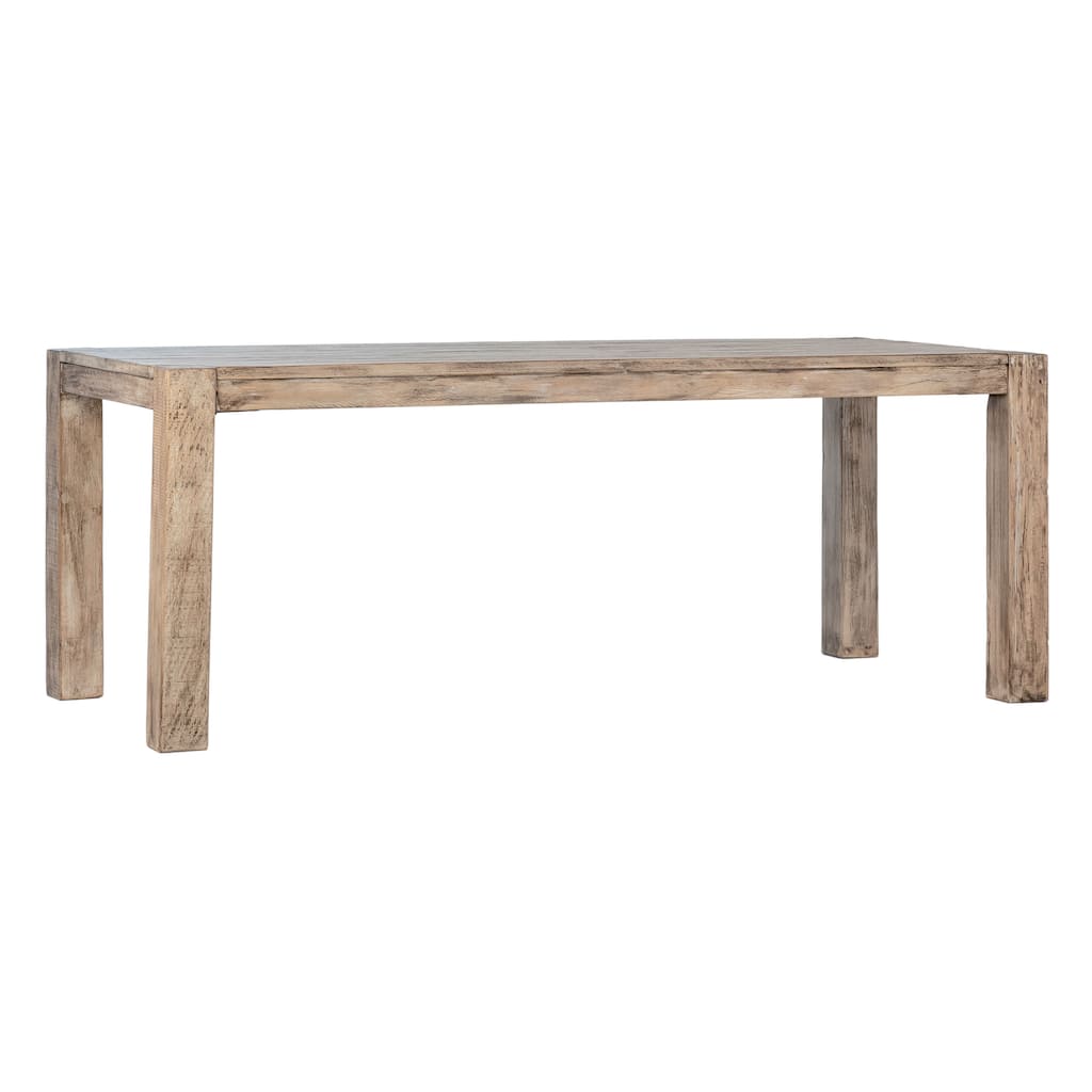 Patrick 79" Wide Pine Wood Dining Table, Natural