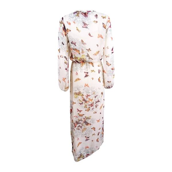 Shop Fair Child Women S Feather Print Illusion Maxi Dress Xs