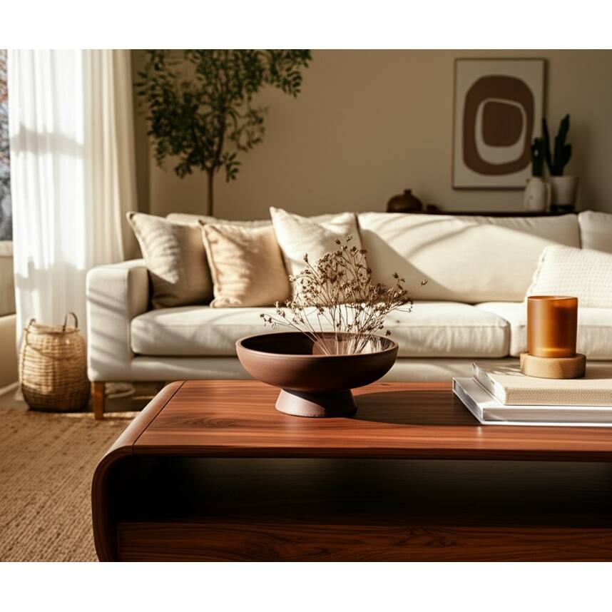 Pottery Terracotta Bowl with Pedestal Base Contemporary Casual Style