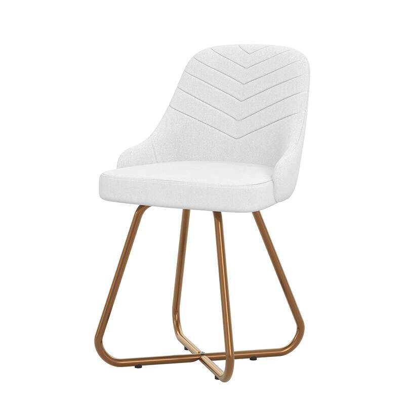 VECELO Accent Chair Velvet Comfy Lounge Chairs for Bedroom, Upholstered Barrel Vanity Chair with Back, Mid Century Makeup Chair