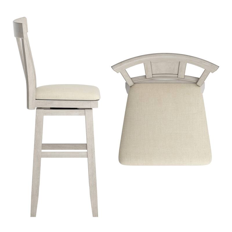 Ronda Panel Back Wood Swivel Chair