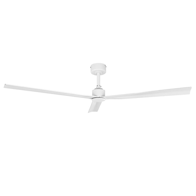 50" White Modern ABS 3-Blade Outdoor Ceiling Fan without Light