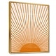 preview thumbnail 11 of 10, Designart "Orange Sun Print III" Modern Framed Canvas Wall Art Print