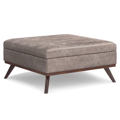 XL Square Coffee Table Storage Ottoman