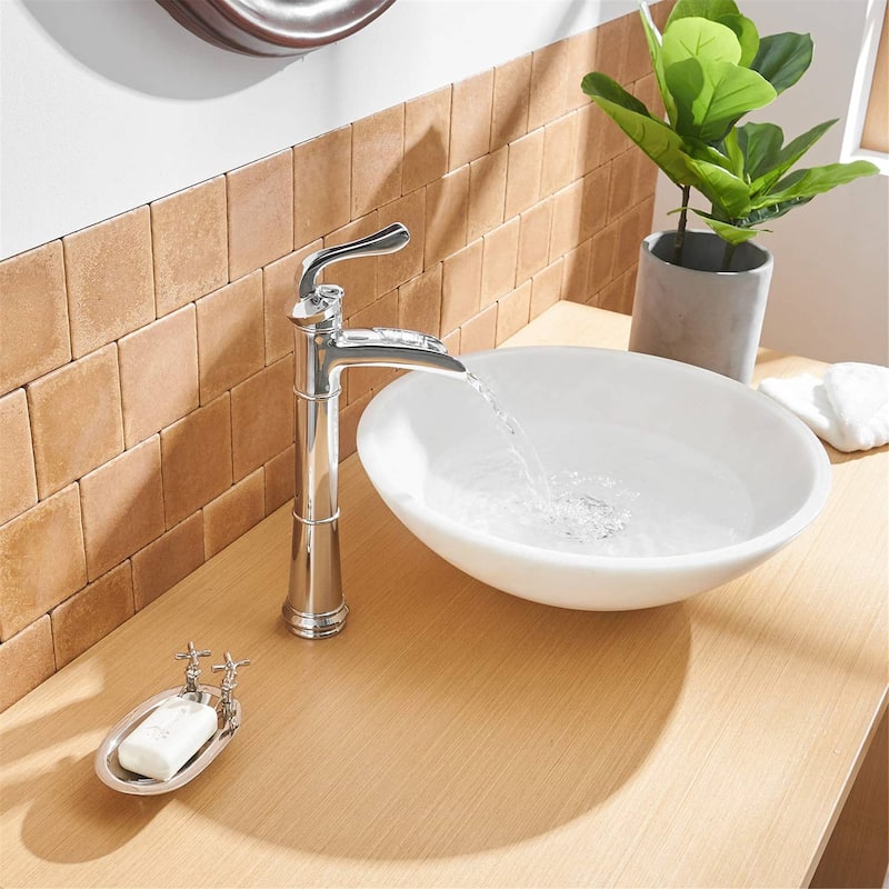 Waterfall Bathroom Vessel Sink Faucet With Drain Assembly Modern Single Hole Bathroom Vessel Faucets Single Handle Mixer Taps