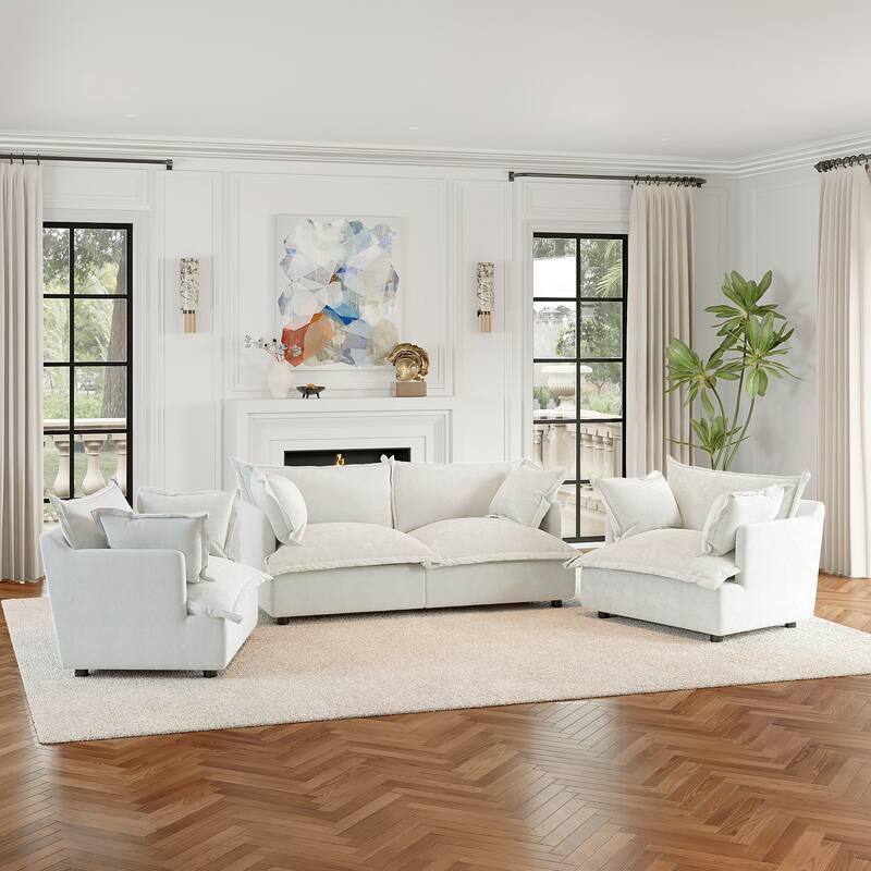 Cloud Chenille Upholstered Modular Sectional Sofa