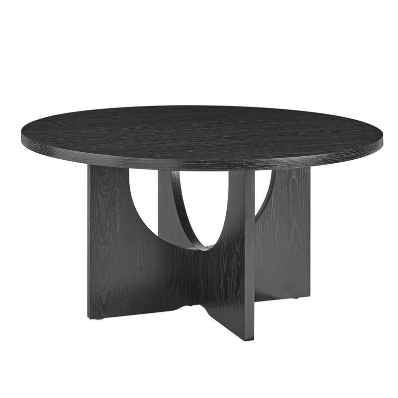 Minimalist Solid Wood Coffee Table, Modern Design with Waterproof Surface, 330 lbs Capacity