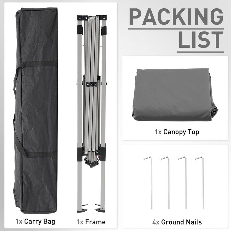 Ainfox 10 x 10ft Pop Up Canopy Tent Instant Shelter UV-protected Inclined Leg