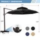 preview thumbnail 25 of 42, Crestlive Products 12ft Round Double Top Cantilever Patio Umbrella with 7-position Adjustment