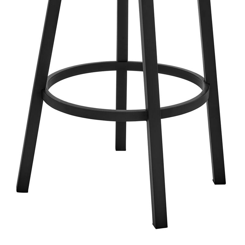 Lorin Upholstered Swivel Counter/Bar Stool in Faux Leather with Arms