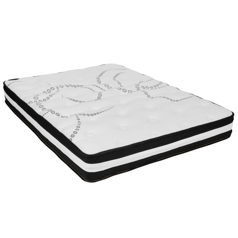 Tufted Platform Bed with 10 Inch Pocket Spring Mattress