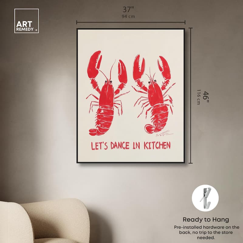 Let's Dance In Kitchen Canvas by Art Remedy
