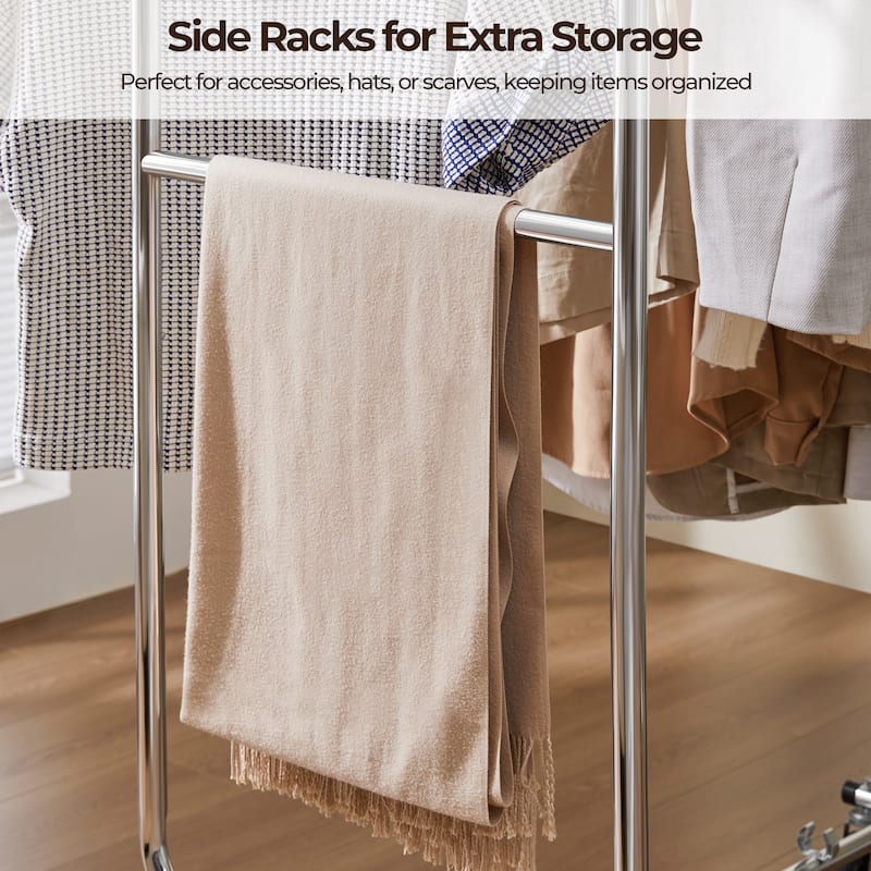 Yaheetech Commercial Grade Collapsible 2 Rack Clothing and Garmet Rack