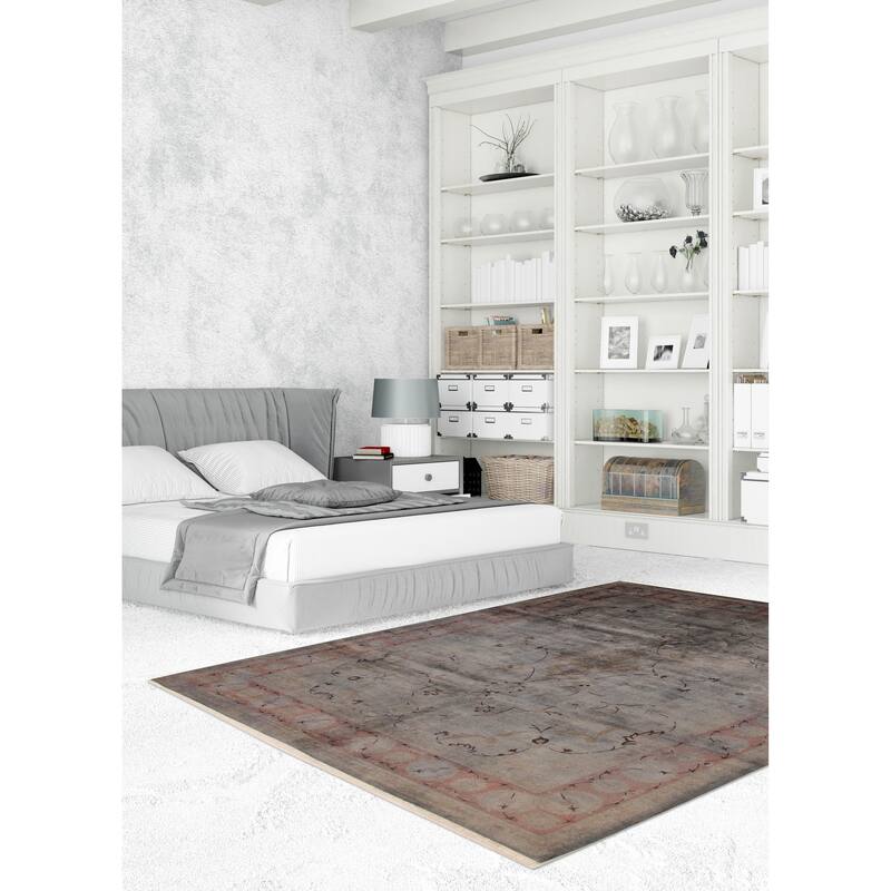 ECARPETGALLERY Hand-knotted Vibrance Grey Wool Rug - 8'2 x 9'11