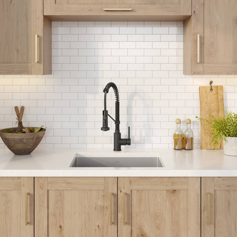 Kraus 3-in-1 Set Undermount Kitchen Sink, Pulldown Faucet, Dispenser